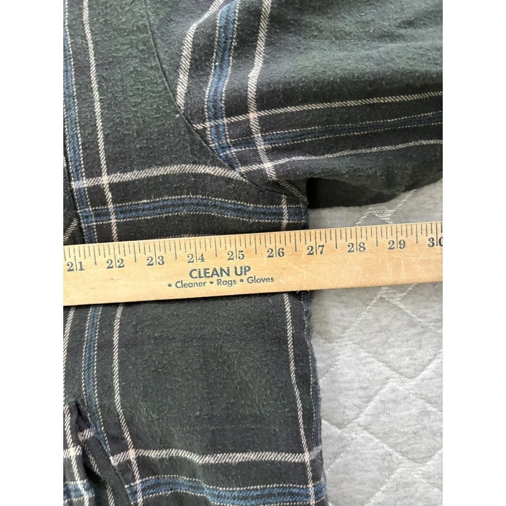 Northwest Territory Jacket Mens XL Green Plaid Sherpa Lined Flannel Zip Workwear